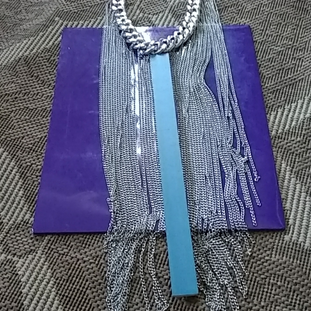 Statement Silver Tone Necklace - image 4